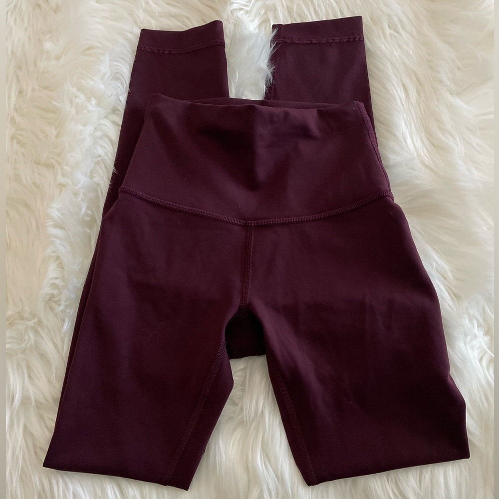 Lululemon Athletica Burgendy High Waisted Leggings